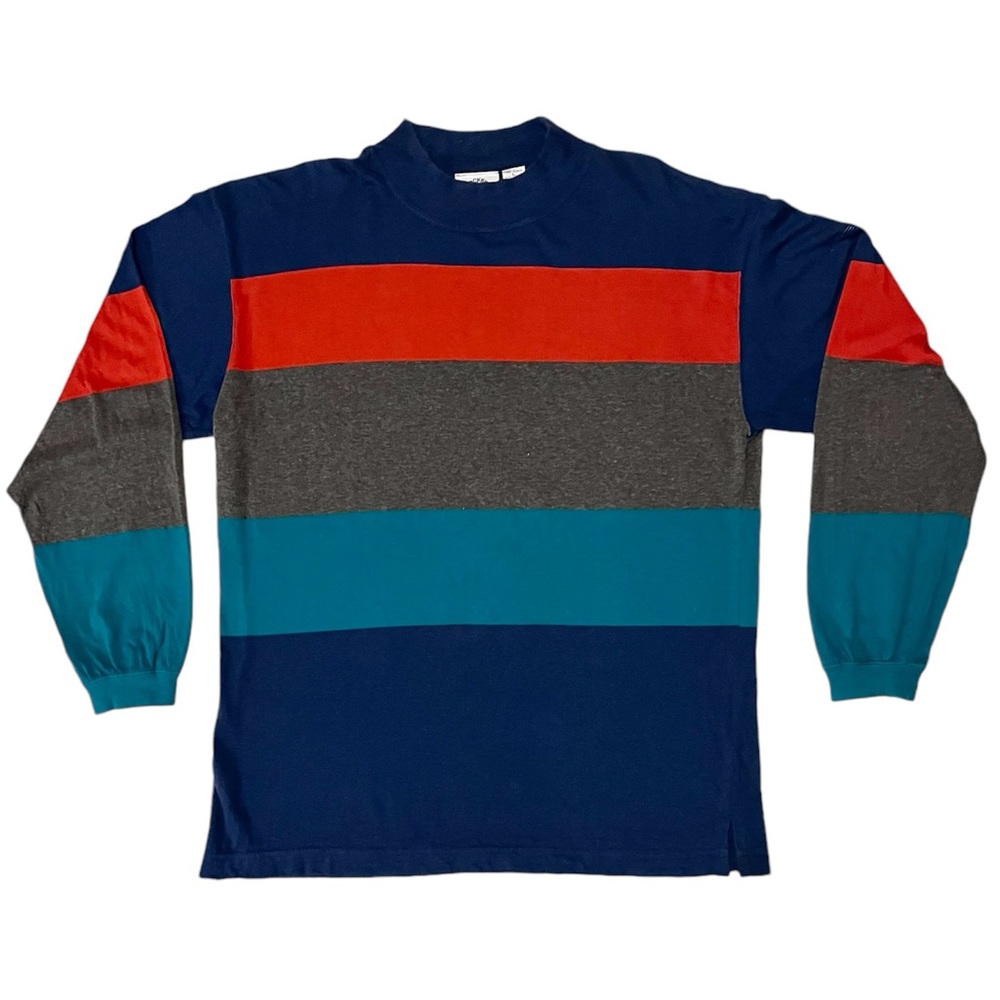 Vintage Dockers’ Mock Neck Strip Shirt